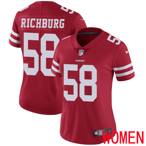San Francisco 49ers Limited Red Women Weston Richburg Home NFL Jersey #58 Vapor Untouchable->san francisco 49ers->NFL Jersey